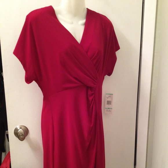 NWT EVAN PICONE RED DRESS STRETCH SIZE 6/8 - Picture 1 of 3
